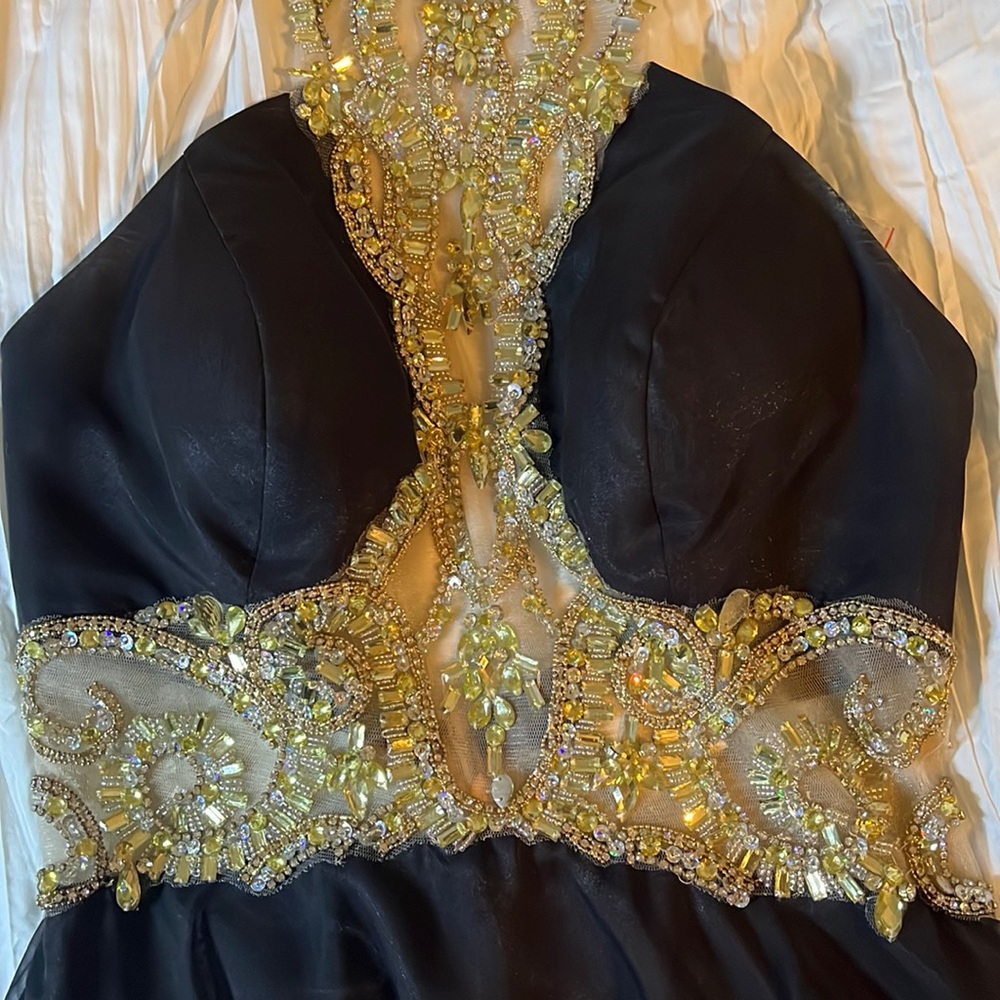 Cinderella Black rhinestoned dress
